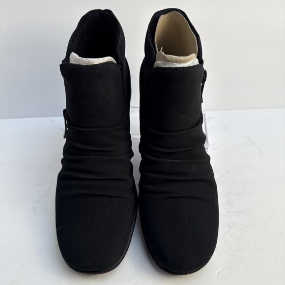 Easy Spirit Womens 9 M Sealeta Ankle Bootie Black Faux suede Square Toe NWOB - Picture 3 of 8